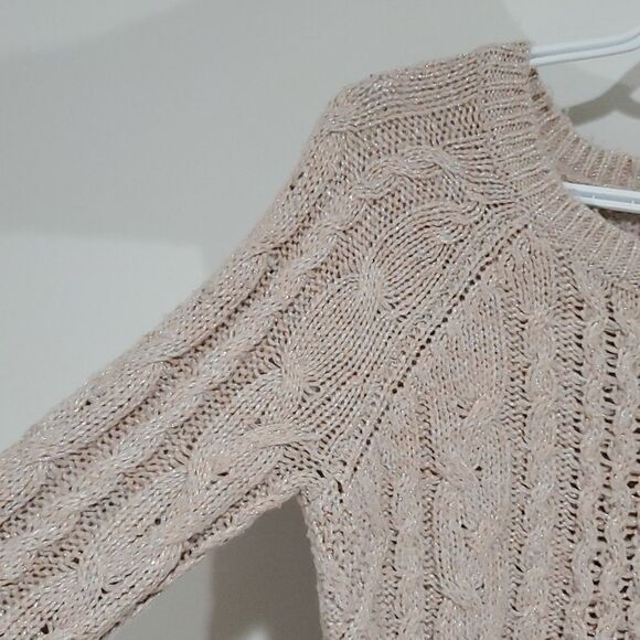 𝅺american Eagle XS pink crewneck knit sweater - Picture 4 of 7